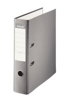 Esselte Archivador Palanca Folio Lomo Ancho Pp Interior Forrado En Papel Rado Cantoneras Gris