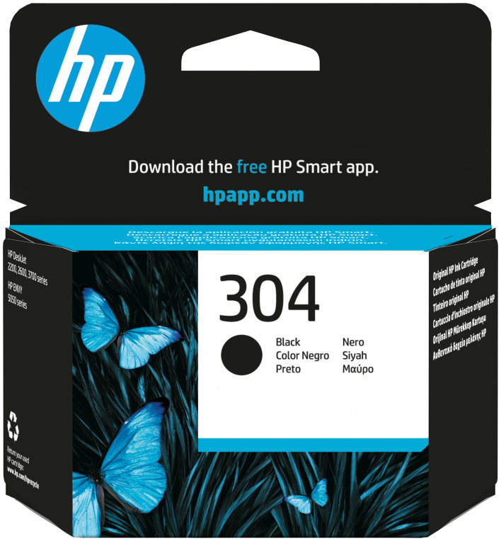 Hp Cartucho De Tinta Original 304 Negro
