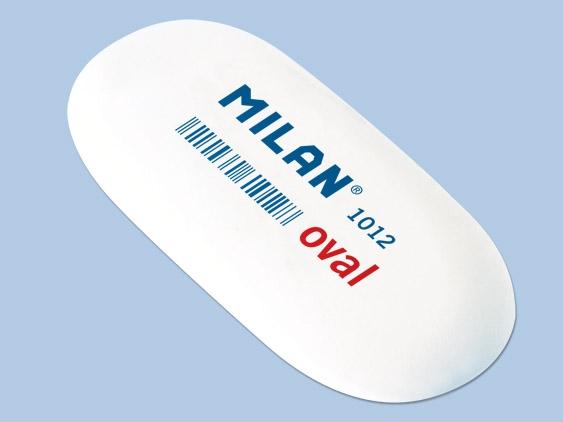 Milan Goma 1012 Oval Miga De Pan 6,2X2,8X1,2 Cm Blanco -Caja 12U-