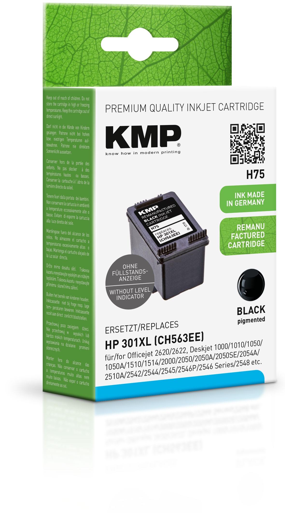 Tinta Kmp Negro Deskjet 1000 1050 1050 A 2000 2050 2050A 2050Se 2054A 2510A 3000 3050 3050A 3050Se 3050Ve 3052A 3054A 3055A 3059A 4630 /Envy 5532 5534 E-Aio - Nº 301 Xl (No Válido Para Deskjet 2540)