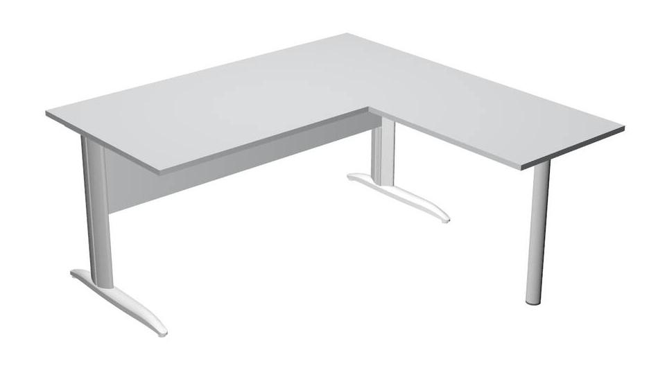 Artexport Mesa Escritorio Presto Con Patas Metal 160 + Ala Lateral 79X60 Gris