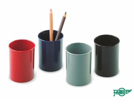 Faibo Cubilete Portalápices Plástico Opaco Negro