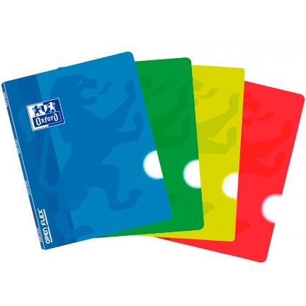 Oxford Libreta Grapada Openflex 48H A5 Liso Tapa De Plástico C/Surtidos