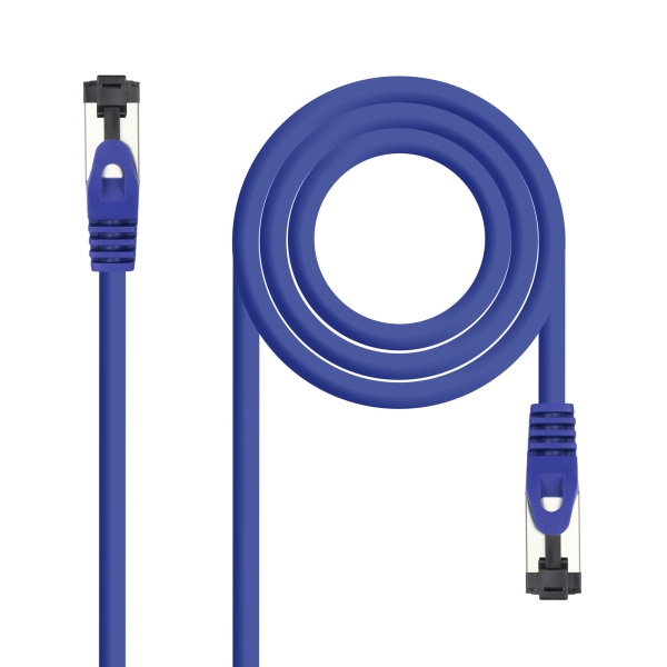 Nanocable Cable Red Latiguillo Cat.8.1 2Ghz Lszh Sstp Awg26 - Longitud 2M - Color Azul