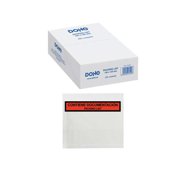 Dohe Caja De 250 Sobres Autoadhesivos 140X125Mm - Para Envio De Documentos - Packing List Especial Envios