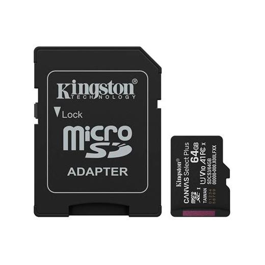 Kingston Tarjeta De Memoria Micro Sdxc Canvas Select Plus 128Gb C/Adaptador