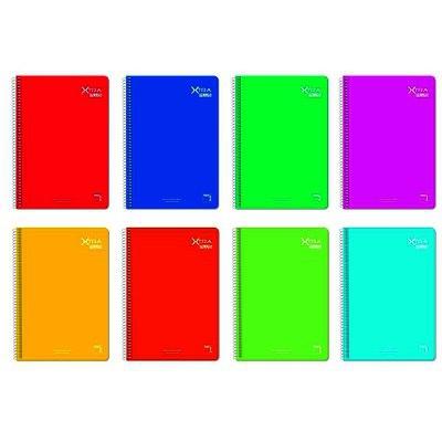 Pacsa Cuaderno Xtra 80H Folio 60Gr Liso Tapa Dura Pack 5 Ud Colores Surtidos