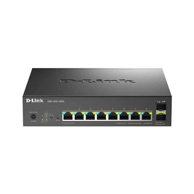 D-Link Dms-1250-10Spl/E Switch 8Xmg Poe 2Xsfp+ L2