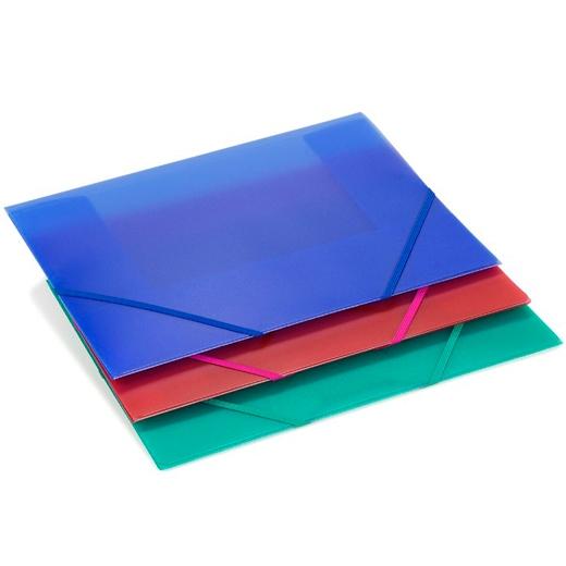 Carchivo Carpeta 3 Solapas Folio C/Gomas Pp Translúcido Azul