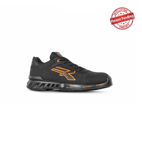 Upower Bruce S Esd Calzado De Seguridad Super Ligeros - Talla 47 - Nylon Transpirable, Proteccion Anti-Abrasion, Suela Antideslizante, Anti-Perforacion, Puntera Airtoe Aluminium, S1Ps Fo Sr - Color Gris/Naranja