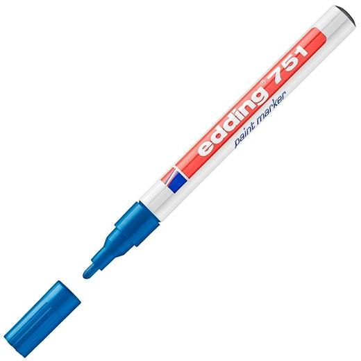 Edding Marcador Permanente 751 Tinta Opaca Brillante Azul