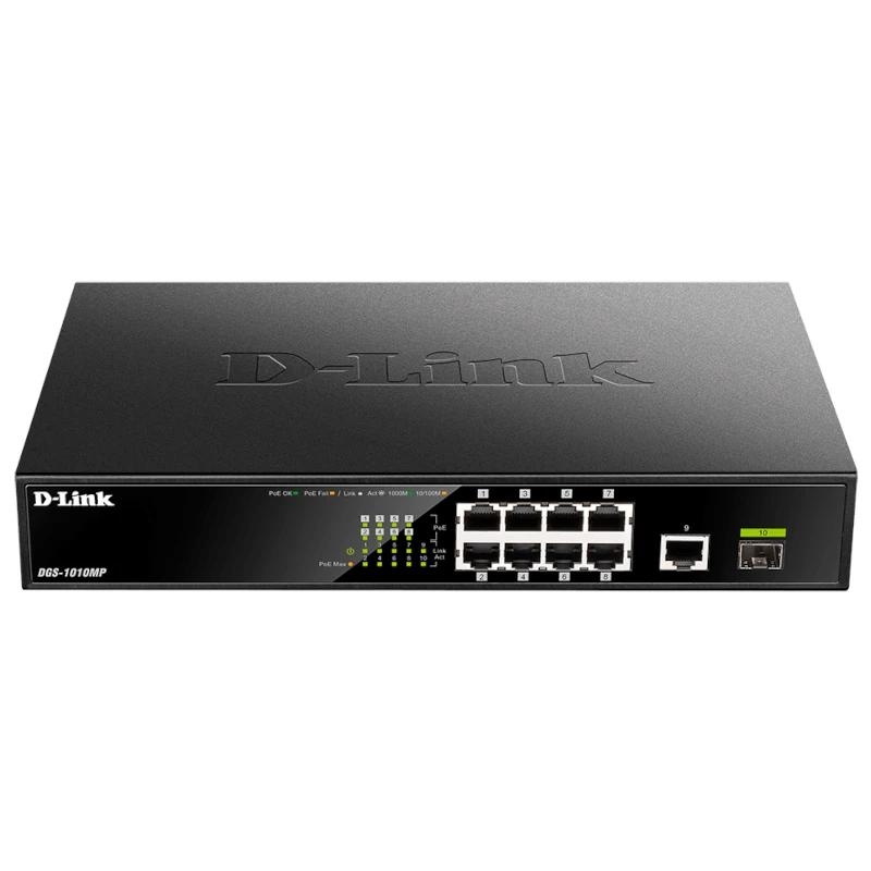 D-Link Dgs-1010Mp/E Switch 8Xg Poe 1Xg Up 1Xg Sfp