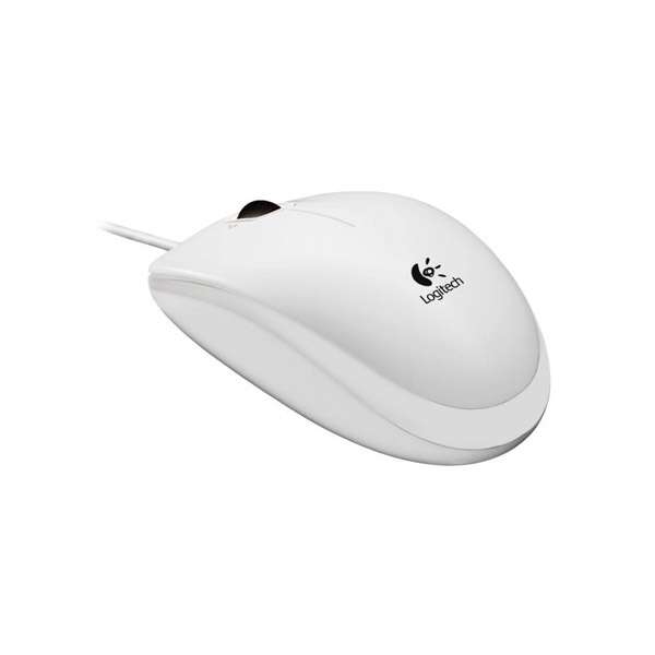 Logitech B100 Raton Usb 800Dpi - 3 Botones - Uso Ambidiestro - Cable De 1.80M - Color Blanco