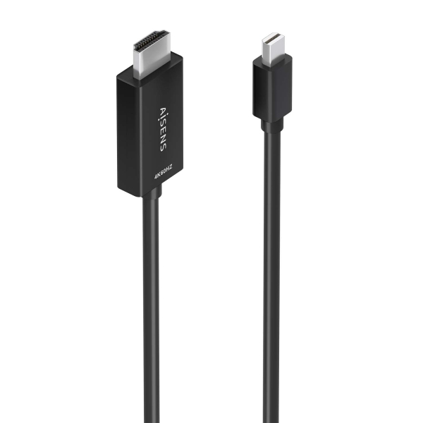 Aisens Cable Conversor Mini Dp A Hdmi 4K@60Hz - Mini Dp/M-Hdmi/M - 1.5M - Color Negro