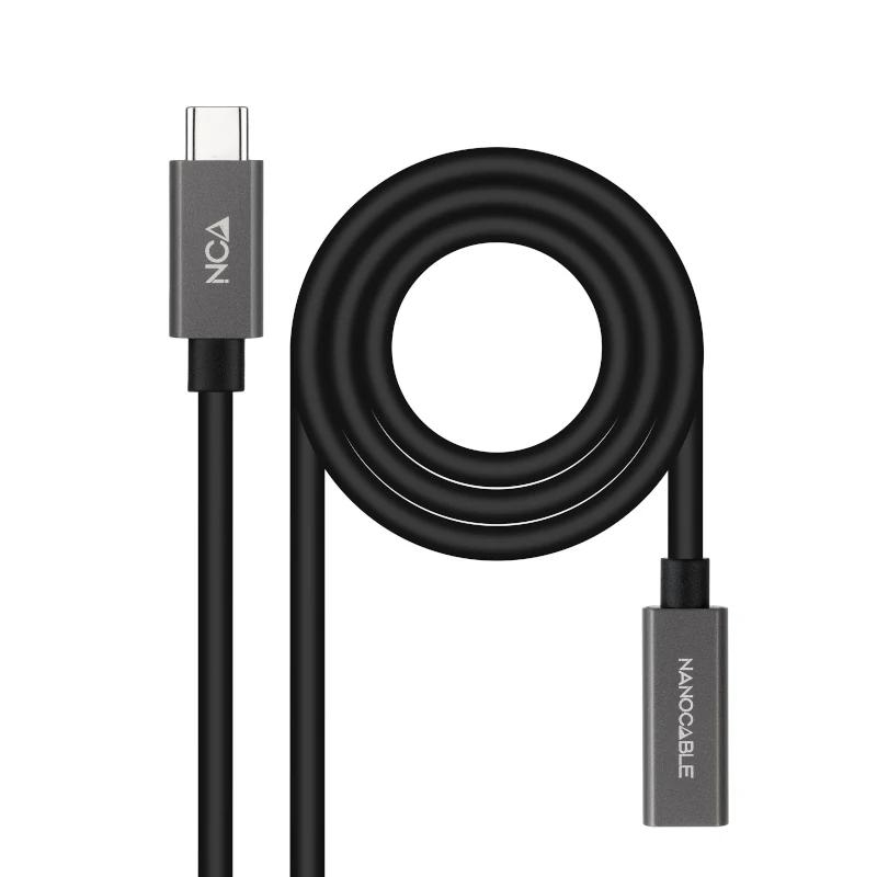 Nanocable Cable Usb 3.2 Gen2 Usb-C M/H 1 M Negro