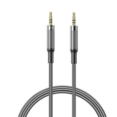Xo Nbr279C Cable Audio Jack 3.5Mm Macho A Jack 3.5Mm Macho - 1M - Trenzado - Color Negro