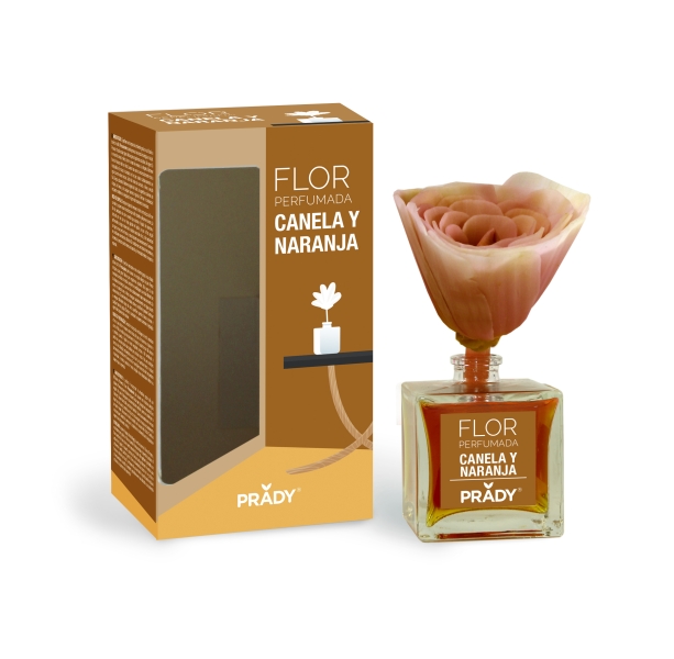 Prady Ambientador Flor Perfumada Canela Y Naranja - Frasco De Cristal 90Ml
