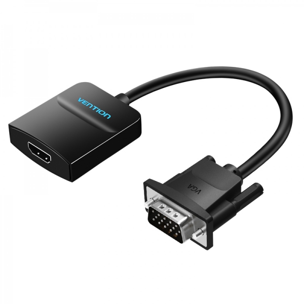 Vention Conversor Vga Macho A Hdmi Hembra - 0.5M - Color Negro