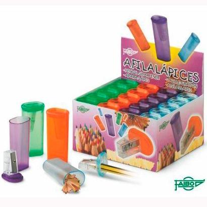 Faibo Afilalápices Con Depósito Para Lápices Finos C/Surtidos Expositor 20 Ud