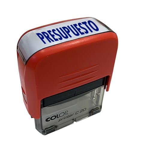 Colop Sello Printer C20 Formula " Presupuesto " Almohadilla E/20 14X38Mm Azul