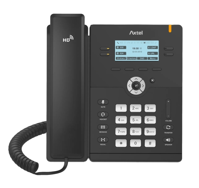 Axtel Ax-300G Telefono Fijo Ip - Poe - Hasta 4 Cuentas Sip - 1000 Entradas - Color Negro