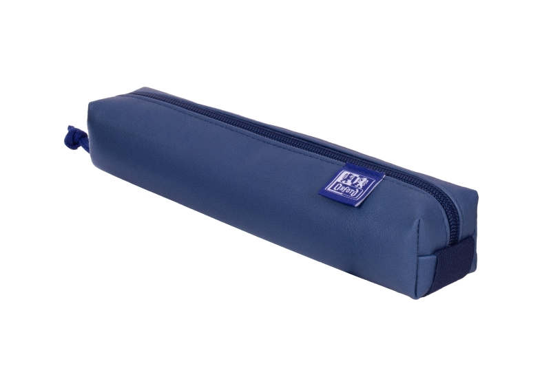 Oxford Kangoo & You Estuche Cuadrado Pequeño - Fabricados En Napa - Goma Elastica Para Unirlo Al Cuaderno - Color Azul