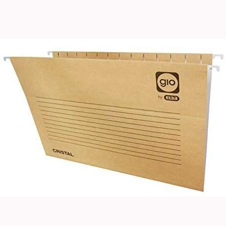Gio Carpeta Colgante Visor Superior Cristal Kraft Bicolor Cartulina A4 Con Etiquetas -25U-