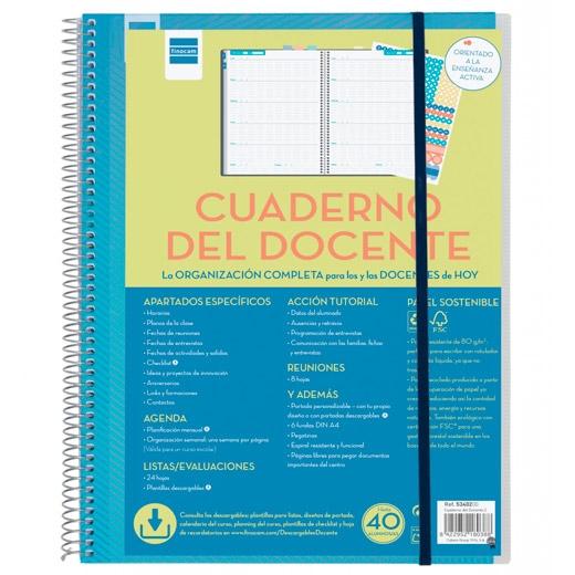 Finocam Cuaderno-Agenda Del Docente.2 Espiral 230X310Mm Svh 46 Semanas (Curso Lectivo)