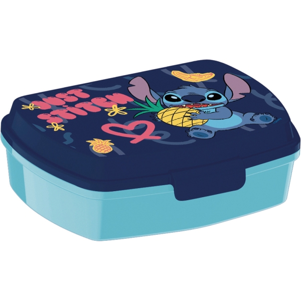 Safta Stitch Sweet Sandwichera - Pvc Sin Bpa - Cierre Hermetico A Presion - Rectangular - Color Azul