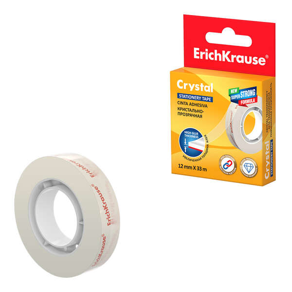 Erichkrause Crystal Cinta Adhesiva 12Mmx33M - Transparente