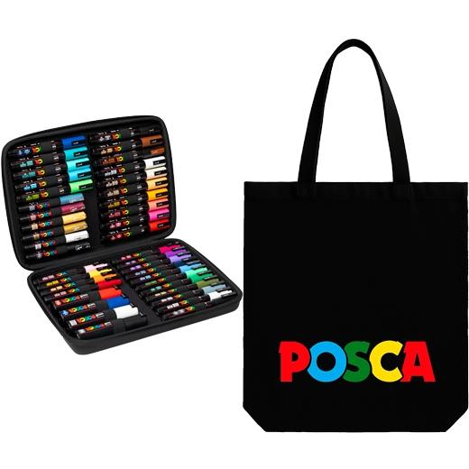 Posca Maletín Premium Neopreno Marcador  Surtido 40P + Bolsa Tela Regalo