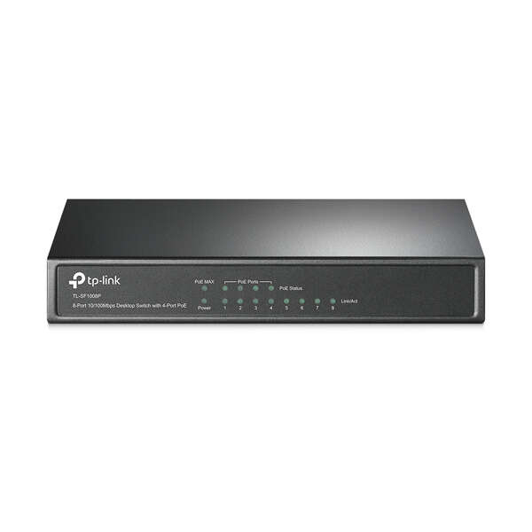 Tp-Link Switch Poe De Sobremesa Con 8 Puertos A 10/100 Mbps