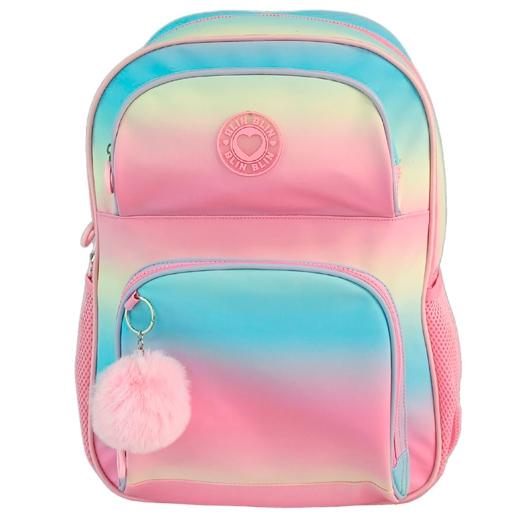 Toybags Mochila Primaria Blin Blin Gradient Pink Doble Compartimento 44X31X17Cm Adaptable A Carro
