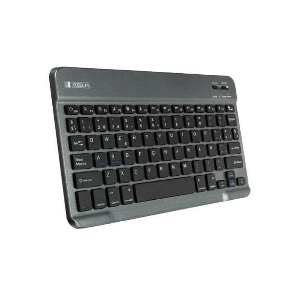 Subblim Teclado Ultrafino Smart Bt - Diseño Compacto Y Elegante - Teclas De Alta Precisión - Batería Li-Ion Recargable - Ahorro De Energía - Conexión Bluetooth 30 - Color Gris