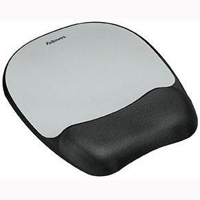 Fellowes Alfombrilla Con Reposamuñecas Memory Foam Plateado