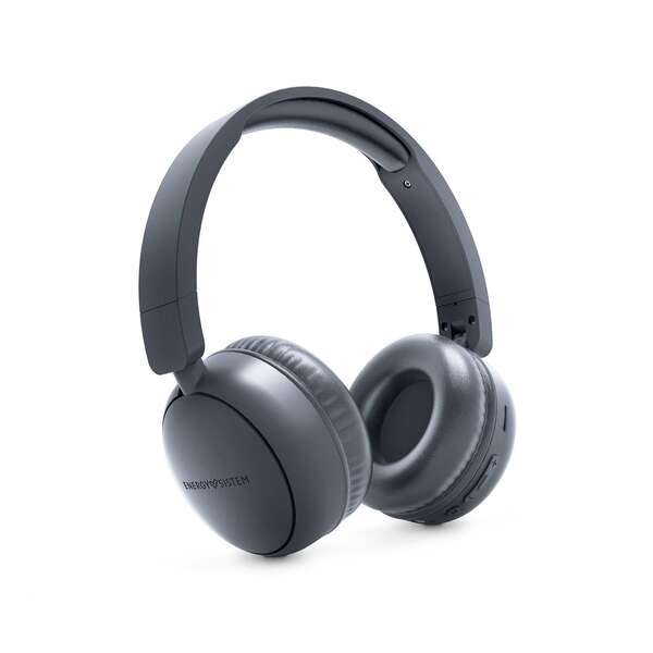 Energy Sistem Auriculares Bluetooth Con Radio Fm - Plastico 100% Reciclado - Reproductor Mp3 Y Microsd Player - Tecnologia Bluetooth - Color Gris