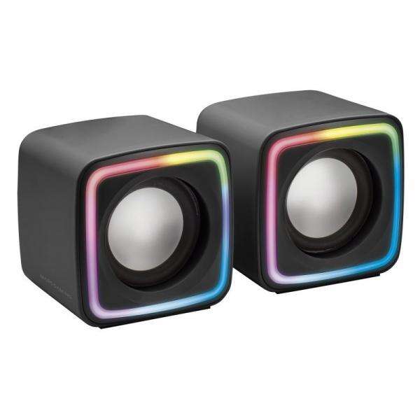 Mars Gaming Mscube Altavoces 8W - Iluminacion Rgb - Sonido Dsp - Usb, Entrada Jack 3.5Mm - Compactos Y Ligeros