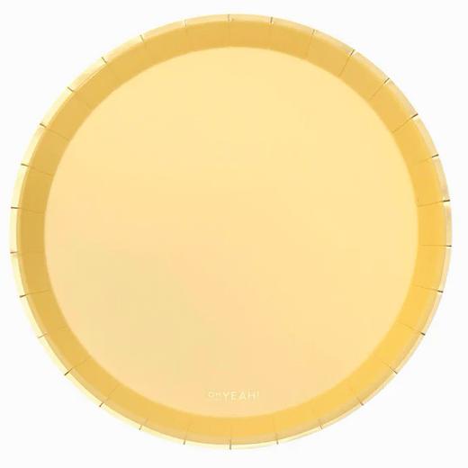Oh Yeah Plato Llano Metlaizado Ø20.5Cm Amarillo Pastel Pack 8U