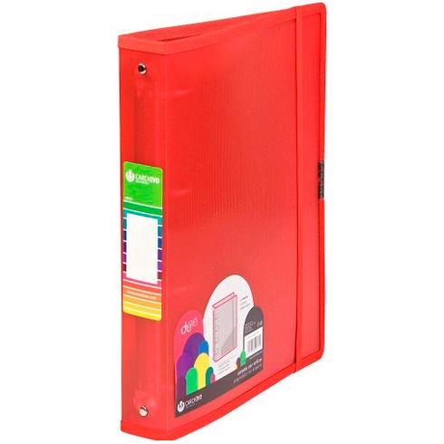 Carchivo Carpeta Anillas 4 X 40Mm A4+ C/Goma Pp Dune Rojo