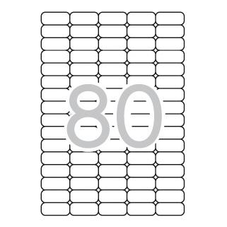 Apli Etiquetas Adhesivas 35,6X16,9Mm A4 Inkjet/Láser C/Romos 80 X 25H Blanco