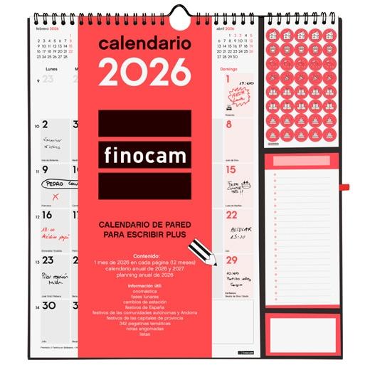 Finocam Calendario De Pared Plus-215X325Mm Mv Neutro 2026