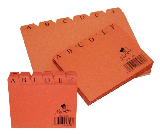 Mariola Índice Para Ficheros A-Z 215X160 Cartón Cuero