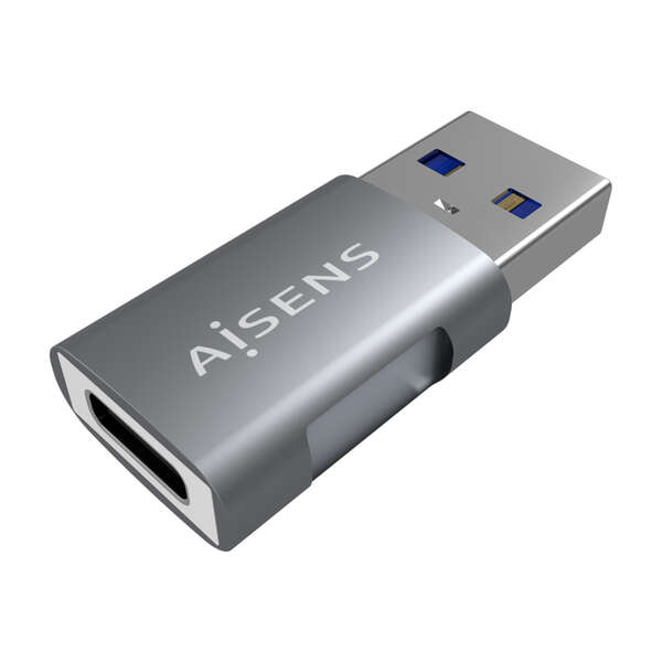 Aisens Mini Adaptador Usb 3.2 Gen2 10G 3A - Tipo Usb-C/H-A/M - Color Gris