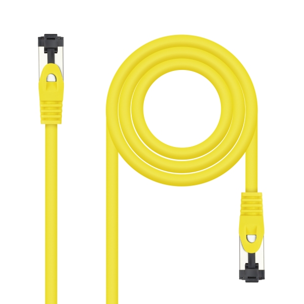 Nanocable Cable Red Latiguillo Cat.8.1 2Ghz Lszh Sstp Awg26 - Longitud 2M - Color Amarillo