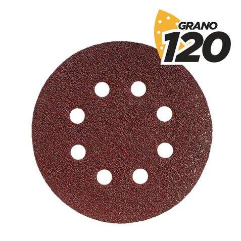Blim Pack De 10 Lijas Con Velcro Para Lijadora Bl0136 - 125Mm - Grano 120 - Formato Circular