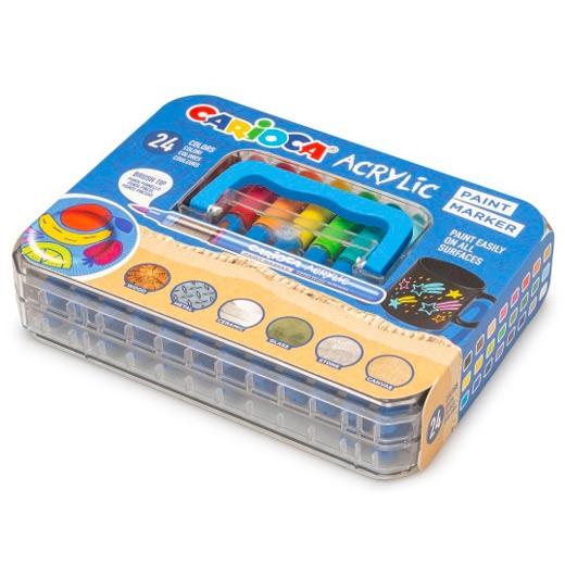 Carioca Rotulador Acrílico Paint Marker C/Surtidos Caja Especial 24 Ud