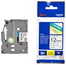 Brother Cinta Rotuladora Laminada Texto Negro Sobre Blanco - 12Mmx8M