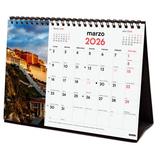 Finocam Calendario De Sobremesa Para Escribir S-210X150Mm Mv Imágenes Maravillas Del Mundo 2026