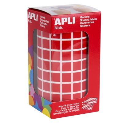 Apli Gomets Cuadrados 10Mm Rollo Rojo -Rollo 6372 Unidades-