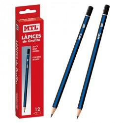 Mtl Lapiz Madera Grafito Hb -12U-